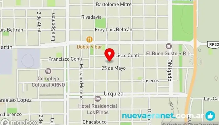mapa de Museo Histórico Municipal Aníbal Gregoret Museo en Villa Ocampo