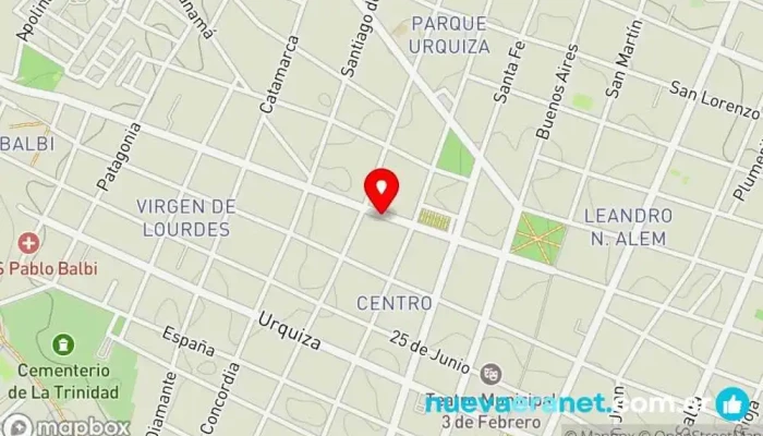mapa de Ñiam Delicias Panadería en Paraná