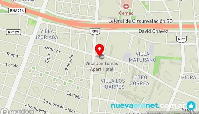 mapa de Nonita Panadería en Rawson