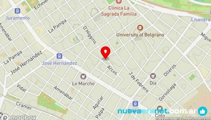 mapa de Nucha Bakery - Belgrano Cafetería, Pastelería, Pastelería francesa en Cdad. Autónoma de Buenos Aires