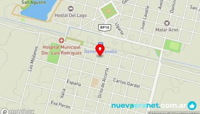 mapa de Nuevo Hotel Glasgow Hotel en Gral. Levalle