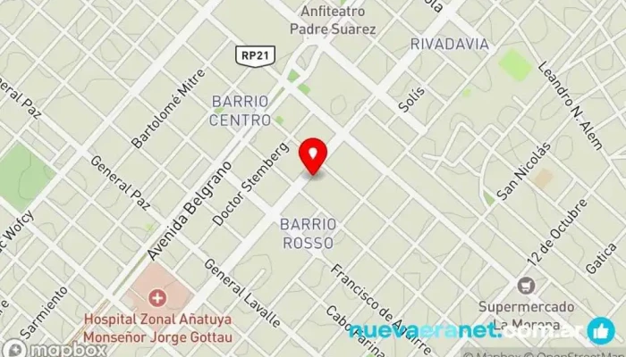 mapa de Obispado - Diócesis de Añatuya Iglesia católica en Añatuya