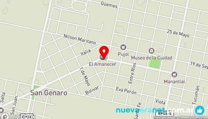 mapa de ORIO HNOS Comercio en San Genaro Nte.