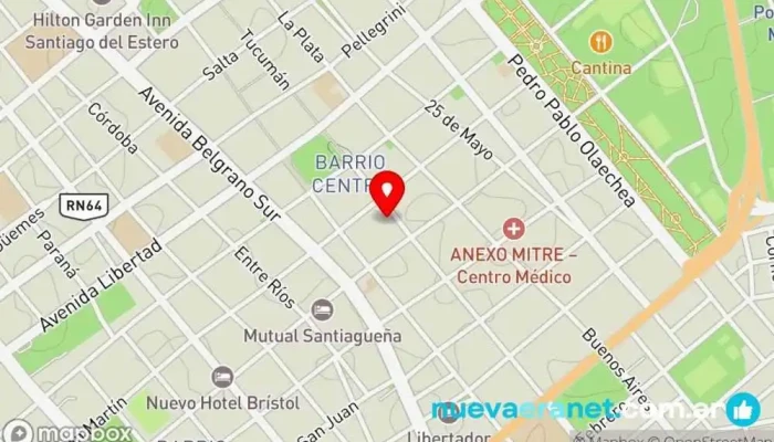 mapa de Pago Donde Nací Tienda de CDs, Librería, Tienda de artesanías en Santiago del Estero