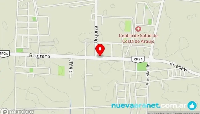 mapa de Pago Facil y Panaderia Stoizik Panadería en Costa de Araujo