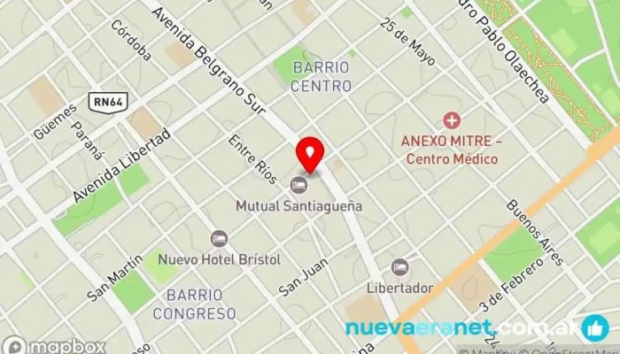 mapa de Pampero Tienda de ropa, Empresa de suministros industriales en Santiago del Estero
