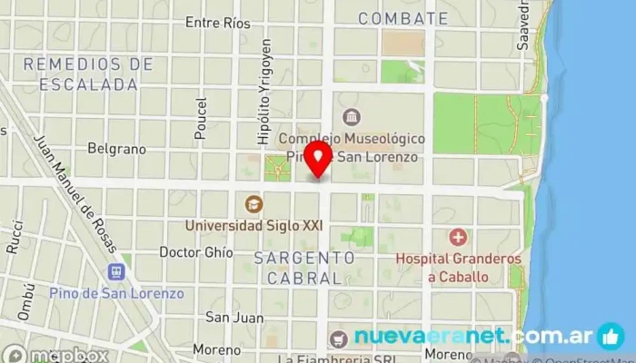 mapa de PAN DE AZUCAR Panadería, Bar en San Lorenzo