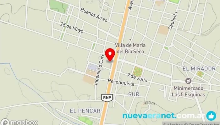 mapa de Pan de VIDA Panadería en Villa de María
