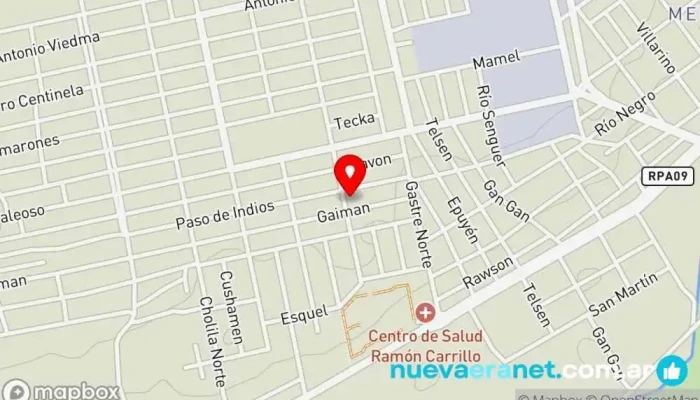mapa de Panadería Alma Fuerte Panadería en Trelew