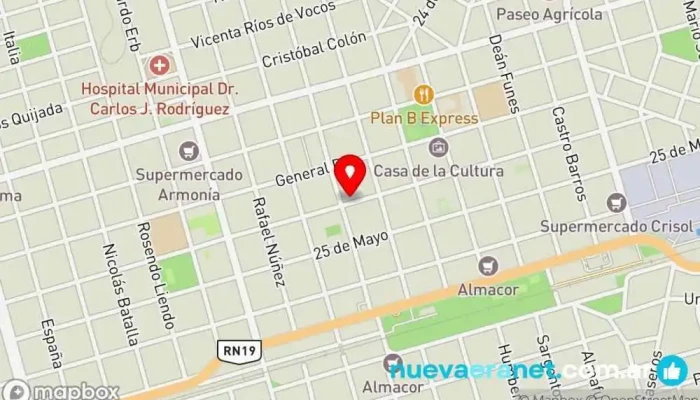 mapa de Panaderia Amanecer Tienda de alimentación en Arroyito