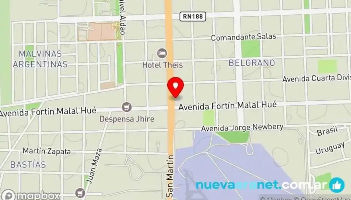 mapa de Panaderia. ANGELIZ Panadería en Malargüe