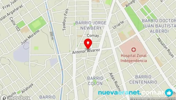 mapa de Panaderia Antenor Panadería en Santiago del Estero