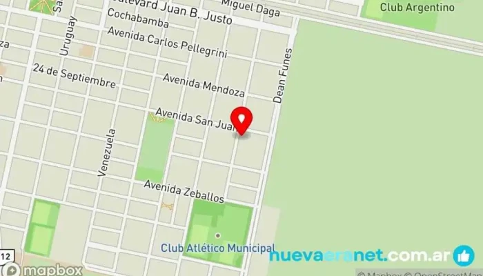 mapa de Panadería Ariosti Panadería en Marcos Juárez