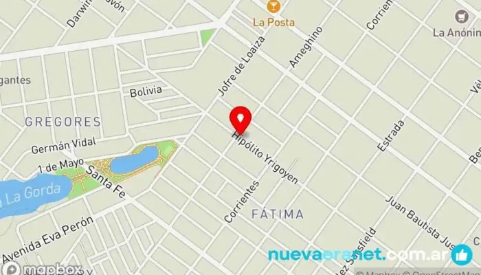 mapa de Panadería artesanal El Caserito Panadería en Río Gallegos