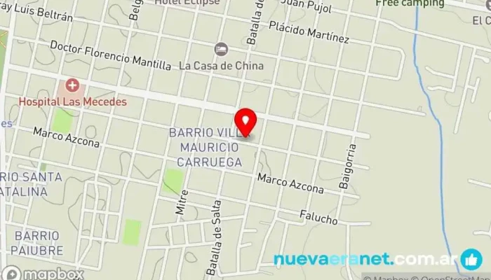 mapa de Panadería artesanal 