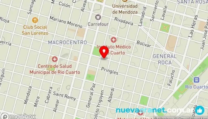 mapa de Panaderia Artesanal Mensa Panadería en Río Cuarto