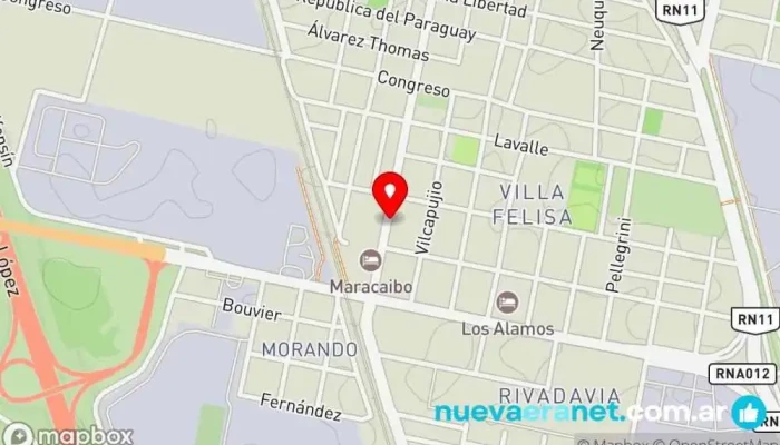 mapa de Panadería Ayohuma Panadería en San Lorenzo