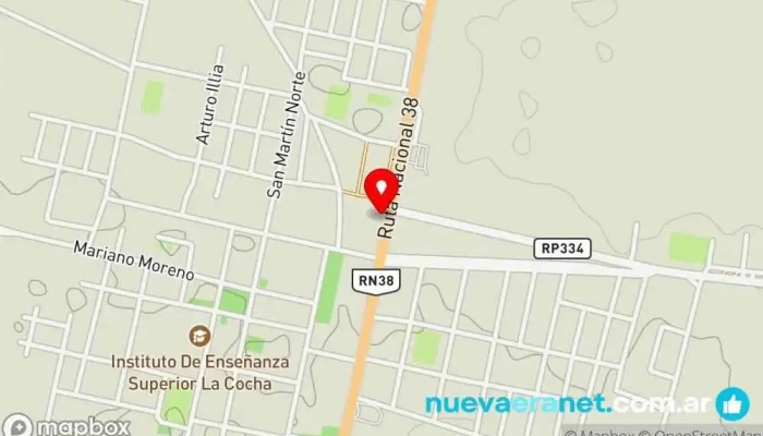 mapa de Panaderia azul Panadería en La Cocha