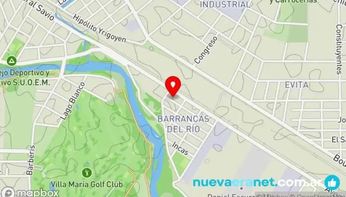 mapa de Panadería Barrancas Del Río 🌾 Panadería en Villa María
