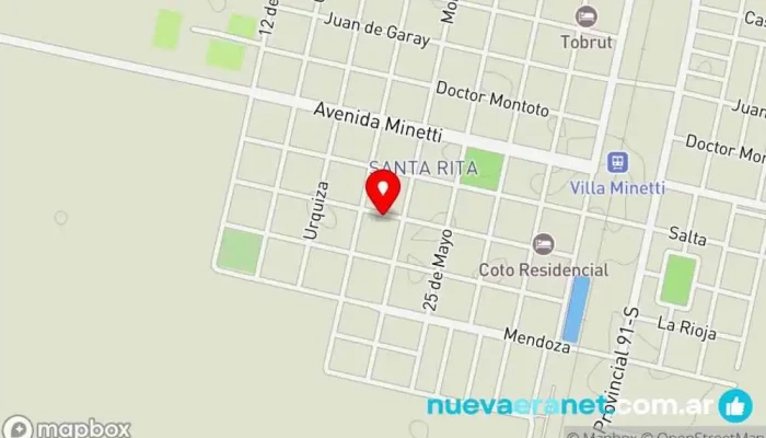mapa de Panadería Belén Panadería en Villa Minetti