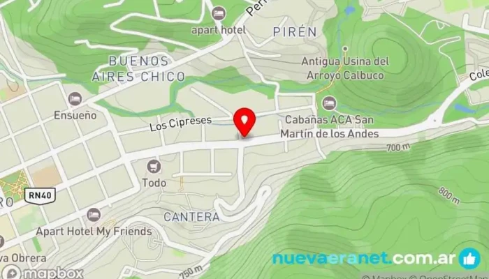 mapa de Panaderia Buen Pan Panadería en San Martín de los Andes