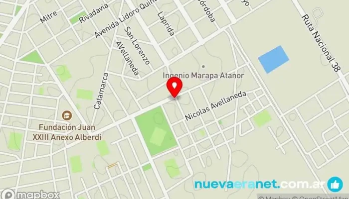 mapa de Panadería Carolini Panadería mayorista en Juan Bautista Alberdi