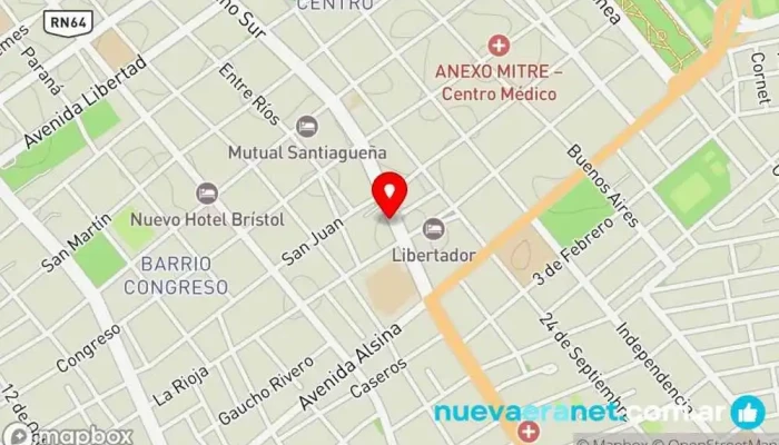 mapa de Panadería Carrasco Panadería, Pastelería en Santiago del Estero