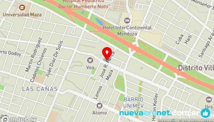 mapa de Panaderia Chepps Panadería en Mendoza