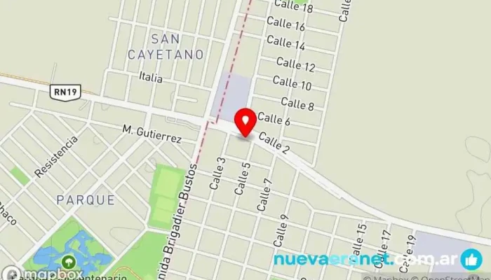 mapa de Panaderia Confiteria Bukë Panadería en Frontera