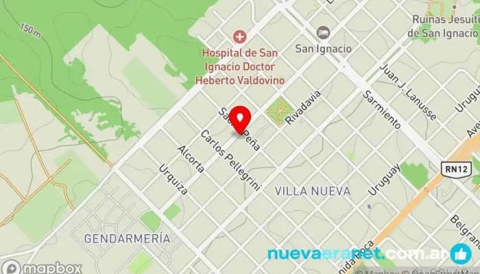 mapa de Panadería Confitería Karis Panadería en San Ignacio