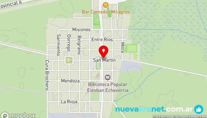 mapa de Panaderia Confiteria 
