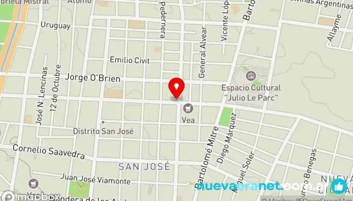 mapa de PANADERÍA CONFITERÍA NUEVA SAN JOSÉ Panadería, Pastelería en Mendoza