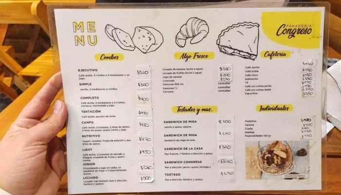 Panaderia Congreso -  Carta - Córdoba