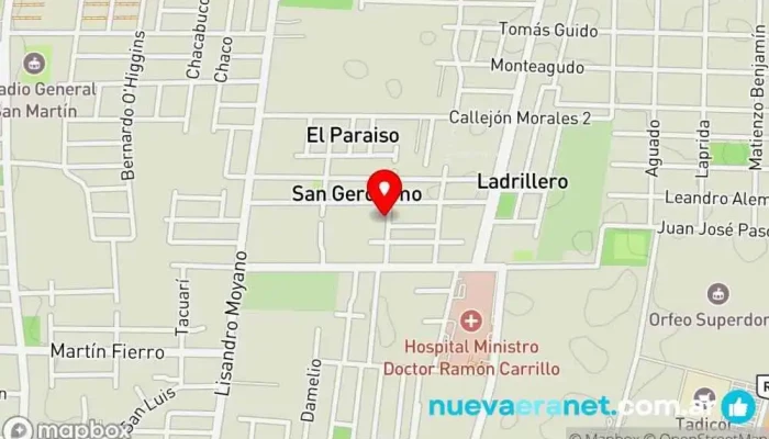 mapa de Panaderia Cositas Dulces Panadería en Las Heras