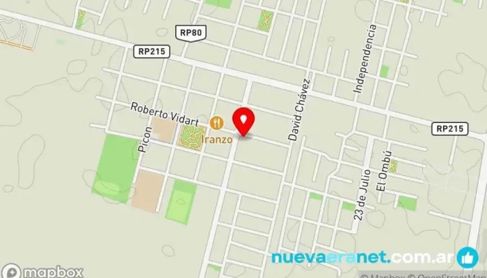 mapa de Panadería Cuyo Panadería, Tienda de alimentación en Villa Aberastain