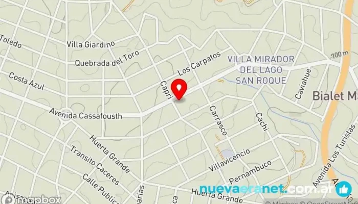 mapa de Panadería Despensa MIRADOR de Cassaffousth Panadería en Bialet Massé