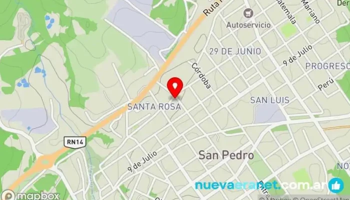 mapa de Panaderia Dos Santos Supermercado en San Pedro