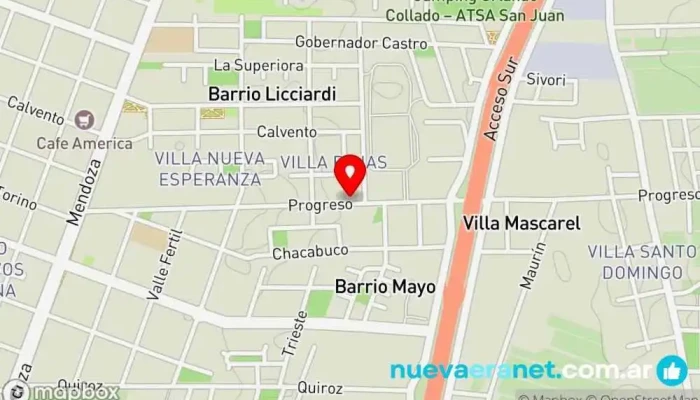 mapa de Panadería Dulce Yoly Panadería en Villa Krause