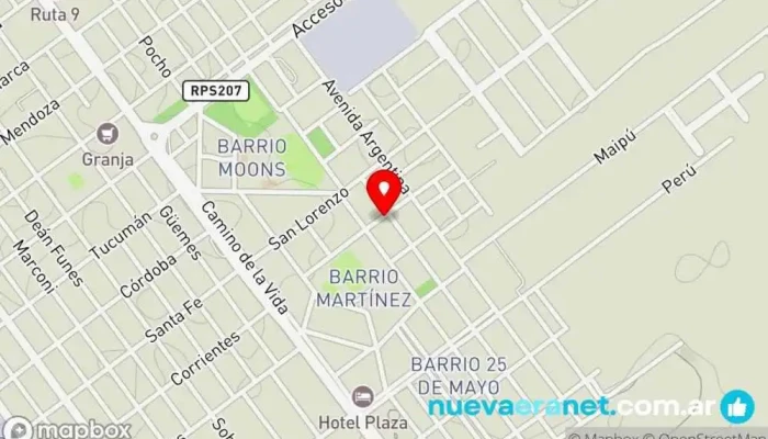 mapa de Panadería El Criollo Panadería en Río Segundo