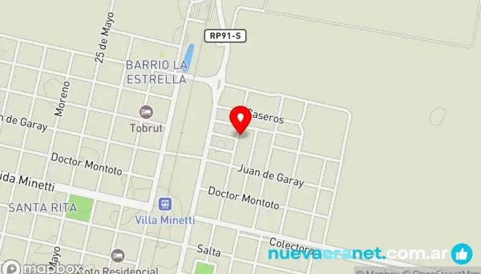 mapa de Panaderia El Flaco Panadería en Villa Minetti