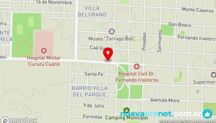 mapa de Panaderia El Huracan Panadería en Curuzú Cuatiá