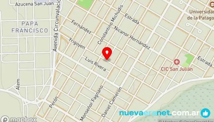 mapa de Panadería él Maná Panadería en Puerto San Julian