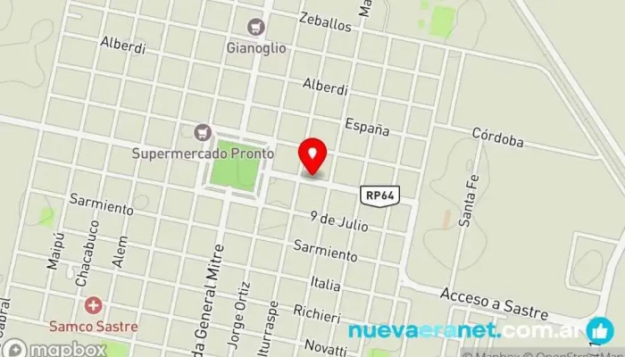 mapa de Panaderia el Progreso Panadería en Sastre