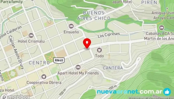 mapa de Panadería El Quijote Panadería en San Martín de los Andes