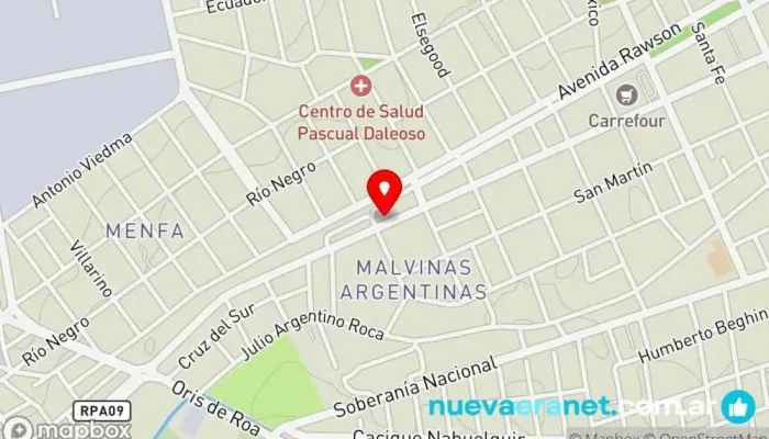 mapa de Panadería El Rey de la Massa Panadería en Trelew