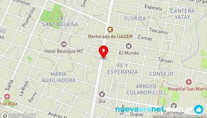 mapa de Panadería El Sol Panadería en Paraná