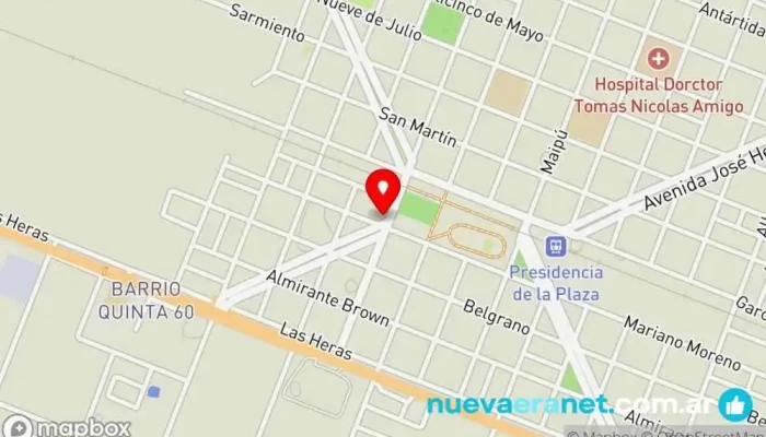 mapa de Panadería Encina Centro comercial en Presidencia de la Plaza