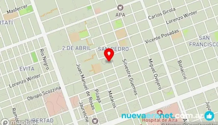 mapa de Panadería Felipe Valentino Panadería en Formosa