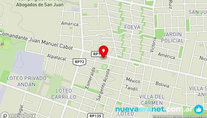 mapa de Panadería GRIMAL srl Panadería mayorista en Rivadavia