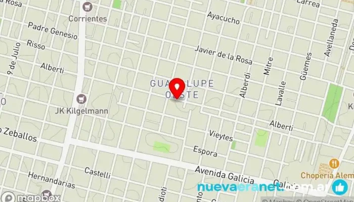 mapa de Panaderia JFL Elaboración Artesanal Panadería en Santa Fe de la Vera Cruz